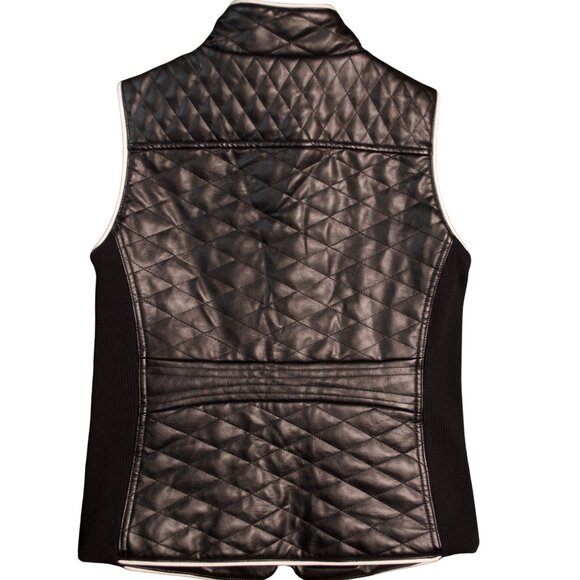 Böhme Quilted Faux Leather Vest – Black – XS - Picture 2 of 13